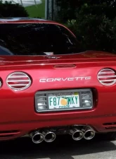 American Car Craft Taillight Grilles Polished Slotted 4pc Chevrolet Corvette 1997-2004                                     - ACC-032046 - Image 3